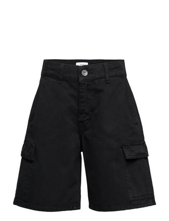 Rees Cargo Shorts Black Grunt