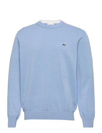 Sweaters Strikket Trøje Med Rund Hals Blå Lacoste