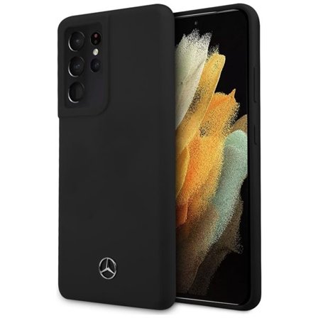Mercedes Silikone-etui til Samsung Galaxy S21 Ultra - Sort