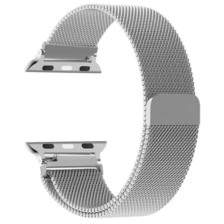 Milanese loop-reim for Apple Watch-rem 44 mm 40 mm 45 mm 49 mm 41 mm 38 mm 42 mm 44 mm armbånd iwatch Series 9 3 6 5 SE 7 8 Ultra 2 sølv