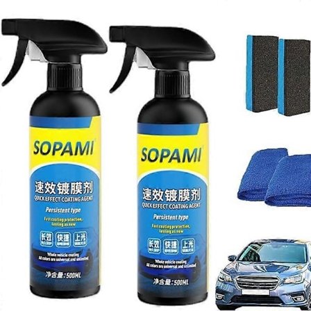 1-3 Sæt Sopami Bilbelægningsspray, Beskyttende Hurtig Bilvokspolish til Bil og Motorcykel