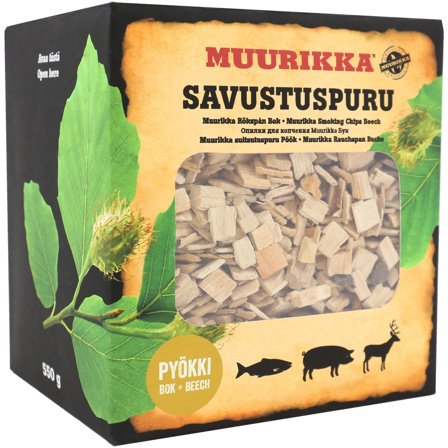 Muurikka Rökspån 550 g, bok | Utematlagning > Grillkol, briketter & träpellets > Rökflis | Bagaren och Kocken
