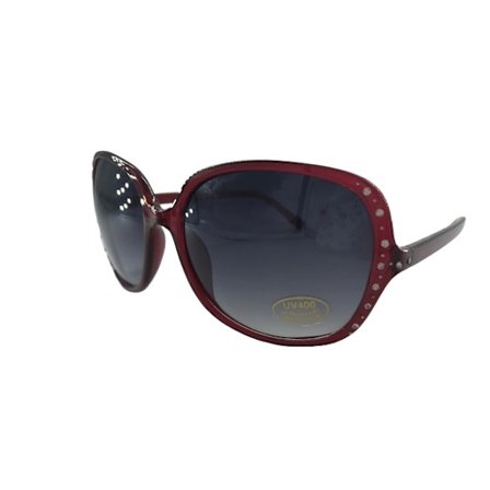 Solglasögon, UV Protection, Röda, Strass