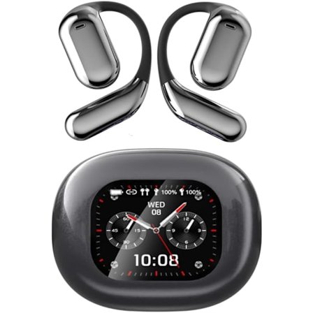 2025 Senaste Modell Intelligent Pekskärm Öppna Örat Trådlösa Bluetooth 5.4 Hörlurar 2024 Nya Over-Ear Bluetooth Hörsnäckor med Öronkrok