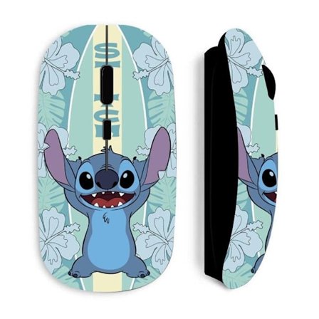 Trådlös svart mus Stitch surf disney