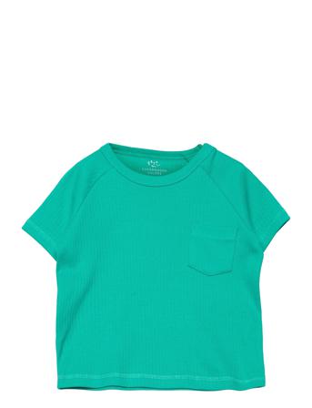 Rib Jersey T-Shirt W. Pockets Green Copenhagen Colors