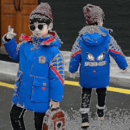 Barn Pojkar Jacka med Huva Vinterjacka Parkas Ytterkläder_y