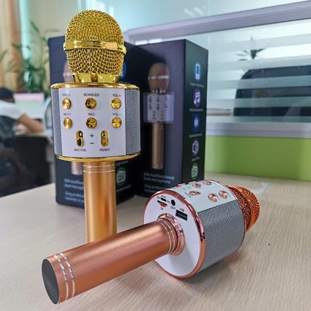 2 stk. Rose Gold Kids Mikrofon, Karaoke Mikrofon Bursdag