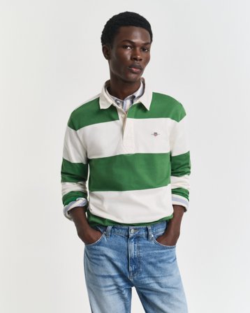 GANT Herren Heavy Rugger mit Blockstreifen (XXXL) Grün