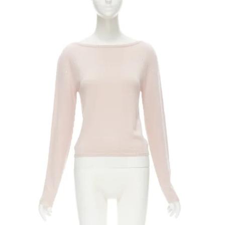 Versace Pre-owned, Pre-owned Wool tops Roze, Dames, Maat:M,wol