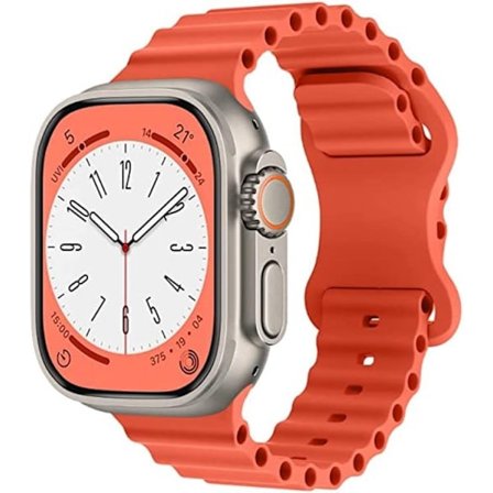 Apple Watch 4/5/6/7/8/SE (38/40/41mm) Silikon Ocean Band - Orange
