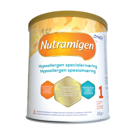 Nutramigen 1 hypoallergen spesialnæring (morsmlkerstatning) ,0-6 måneder, 400 g
