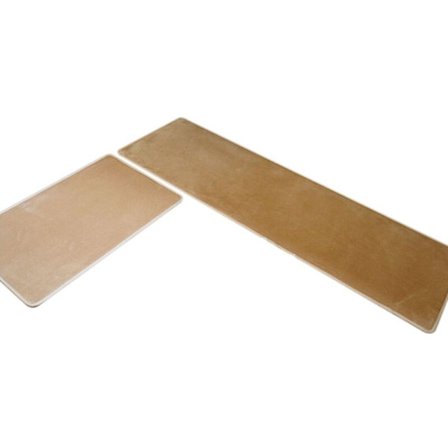 Ensfarvet absorberende køkkenmåtte lang bademåtte skridsikker tæppe hjemmemåtte lysebrun