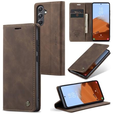 CASEME Retro Lompakkokotelo Samsung Galaxy S23 FE Dark brown