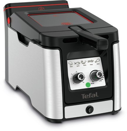 TEFAL Clear Duo FR600D Einzelbild 0,65 l Eigenständig 2000 W Fritteuse Schwarz, Edelstahl