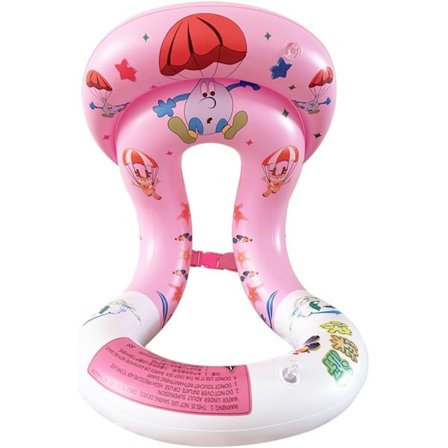 Justerbar Oppustelig Svømmevest med Sikkerhedslås, Drenge Piger Pool & Strand Flydeudstyr, Sikkert Design, Størrelse M-Pink