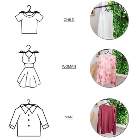 12 stk. sorte rejsehængere - bærbare sammenklappelige tøjhængere rejsetilbehør tøj tørrestativ til rejser