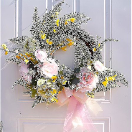 Nordisk Ins Amerikansk Stil Liten Lys Stue Spisestue Modell Soverom Soverom Dørdekorasjon Vegg Henger Lavendel Dekorativ Krans (guanahuah