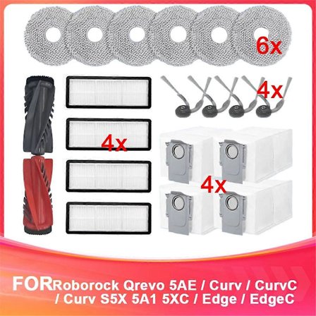 Kompatibel med Roborock Qrevo 5AE / Curv /CurvC /Curv S5X 5A1 5XC / Edge /EdgeC /Edge S5A 5V1 Deler