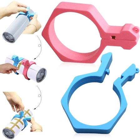 2 stk. Sublimering Tumblers Klemmeværktøj, til 20 Oz Sublimering Blanks Tumblers Kopper Mager Lige, (Blå, Pink)