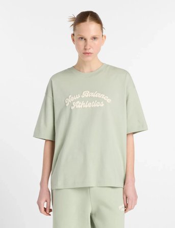 New Balance Linear Heritage Oversized T-Shirt - Green - XS