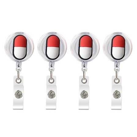 4st infällbar nyckelringsemblem Reel Clip 4Pcs - high quality