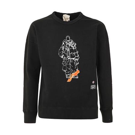 Ten C, Round-neck Knitwear Czarny, Mężczyzna, Rozmiar: S