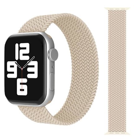 Apple Watch-kompatibelt ARMBAND Elastiskt SAND BEIGE 38/40/41 mm Beige