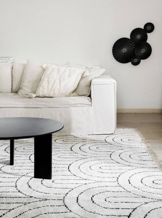 Vanya Tapis - Blanc Crème/Gris Charbon 200X300