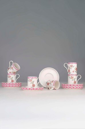 Hermia - Kahvikuppisarja (12 kpl) Blossom - Roosa - Kupit & mukit - - Homeroom