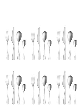 Cutlery Set Drop Satin Set 24 Pcs Silver Pintinox