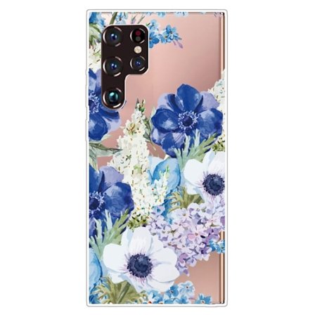 Deco Samsung Galaxy S22 Ultra Etui - Watercolor Blomst