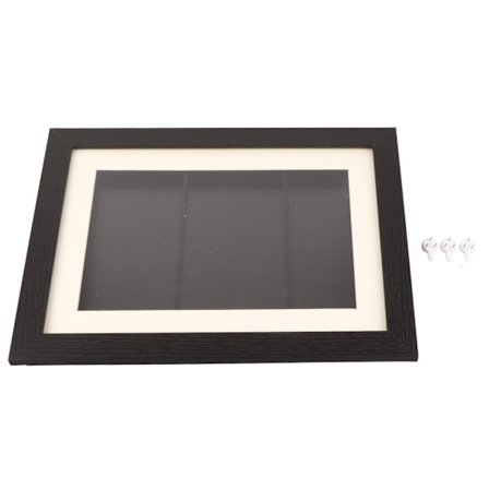 Frontåbning A4 Børnekunstrahmen - Brudsikker billedramme til tegninger og skolearbejde (Sort) Sort