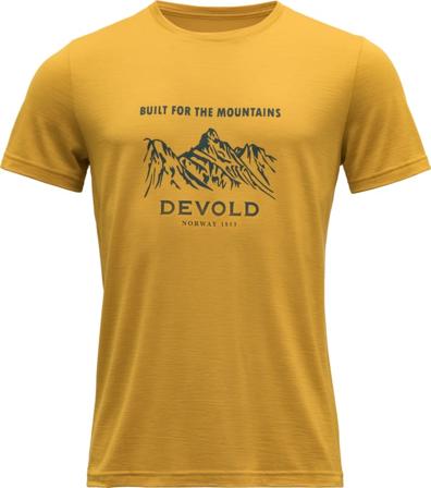 Devold Ulstein Man Tee Men short-sleeved sweaters Yellow XXL