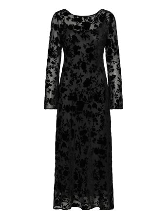Mango | Floral Jacquard Dress With Bell Sleeves | S