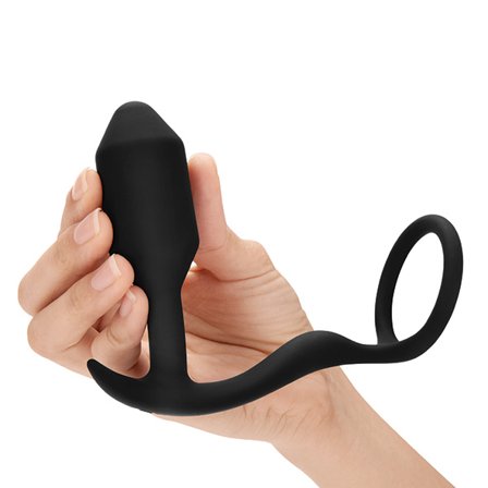 B-vibe: Snug & Tug - Vægtet Silikone Anal Plug og Penisring 128 g