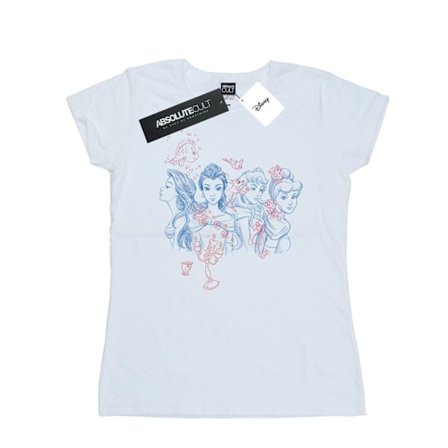 Disney Dam/Dam Princess Sketch Bomull T-shirt M Vit