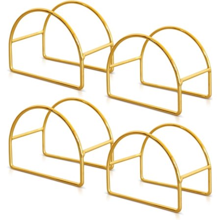 4 kpl Metallipidike neliön tai pyöreän lasinalussarjan kotitakoraudahyllykoristeeseen (tyyli 4)