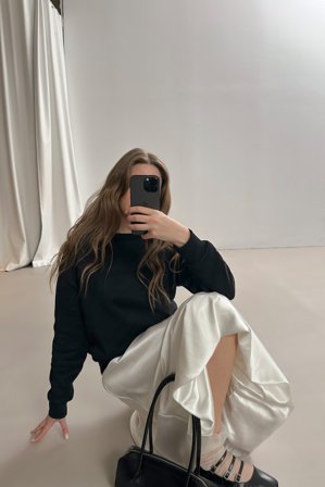 NA-KD Basic Oversize-Sweatshirt - Sweatshirts - Schwarz - S