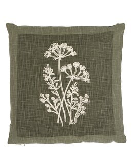 Tyynynpäällinen Laura kirjailtu 1 kpl Vihreä