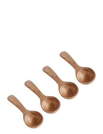 Spoon 4 Pcs. Salt Home Tableware Cutlery Spoons Serving Spoons Ruskea Muubs