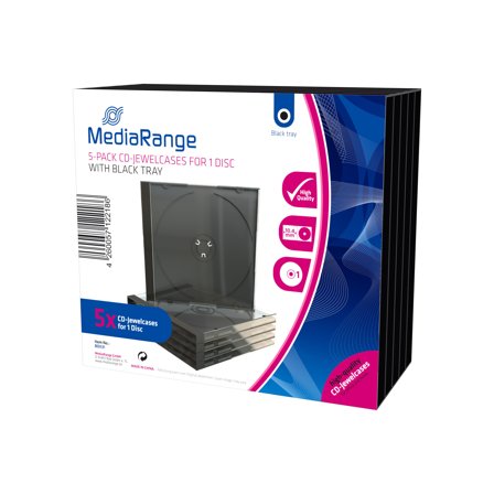 MediaRange Retail-Pack CD-Jewelcases single - CD-cover