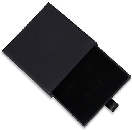 Smykker Gaveboks Papir Smykke Display Gavebokser 9 * 9 * 1.7cm / 3.5 * 3.5 * 0.6inch Liten Gaveboks Halskje Øredobber Ring Oppbevaring - Svart