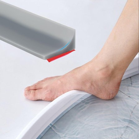 Selvklebende dusjlist, dusjterskel / vannbarriere, vannstopper vannholderlist, vannstopp vannholdende list grå-FX-