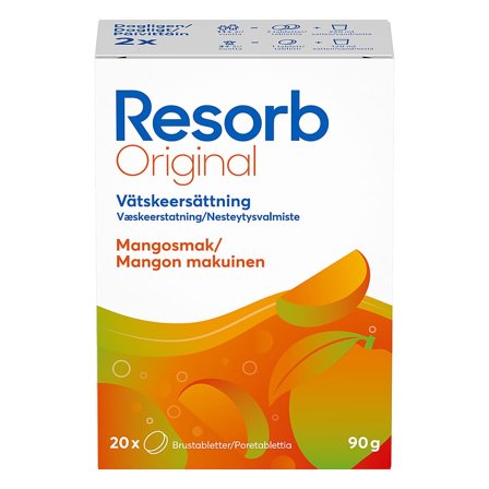 Resorb Original Mango 2 x 10 stk., Sport & Velvære, Protein & Energi, Elektrolytter