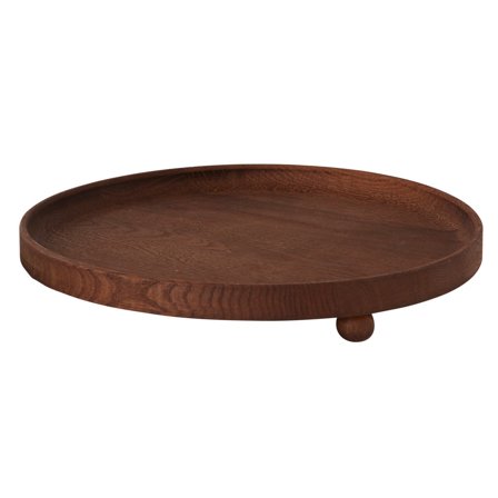 Oyoy living design Inka pyöreä puutarjotin 30 cm, dark