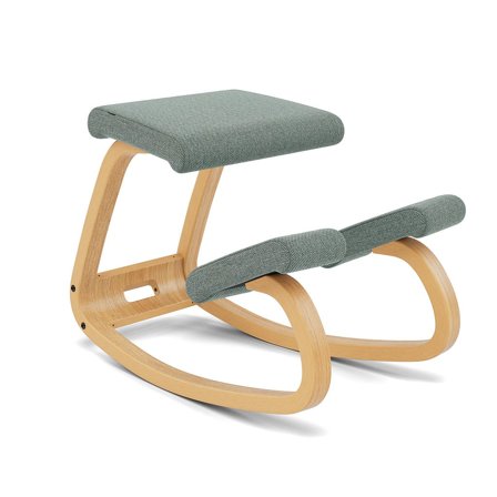 Varier Furniture Variable - Green Wool - Light brown base