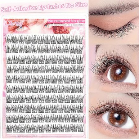 120 kpl itseliimautuvia ripsienpidennyksiä - 0,07 mm paksu, C-kaari, luonnollinen tyyli, ei liimaa tarvita, aloittelijaystävällinen meikki [HK]