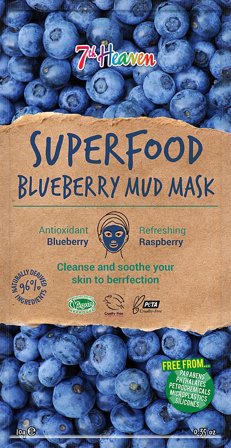 Montagne Jeunesse Superfood Mud Mask Blueberry, Skincare, Masker, Fugtmasker