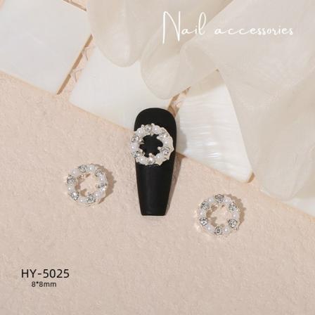 3 stk Nail Art Charm 3D Butterfly Moon Rhinestones Love Nail Dri J 3Pcs